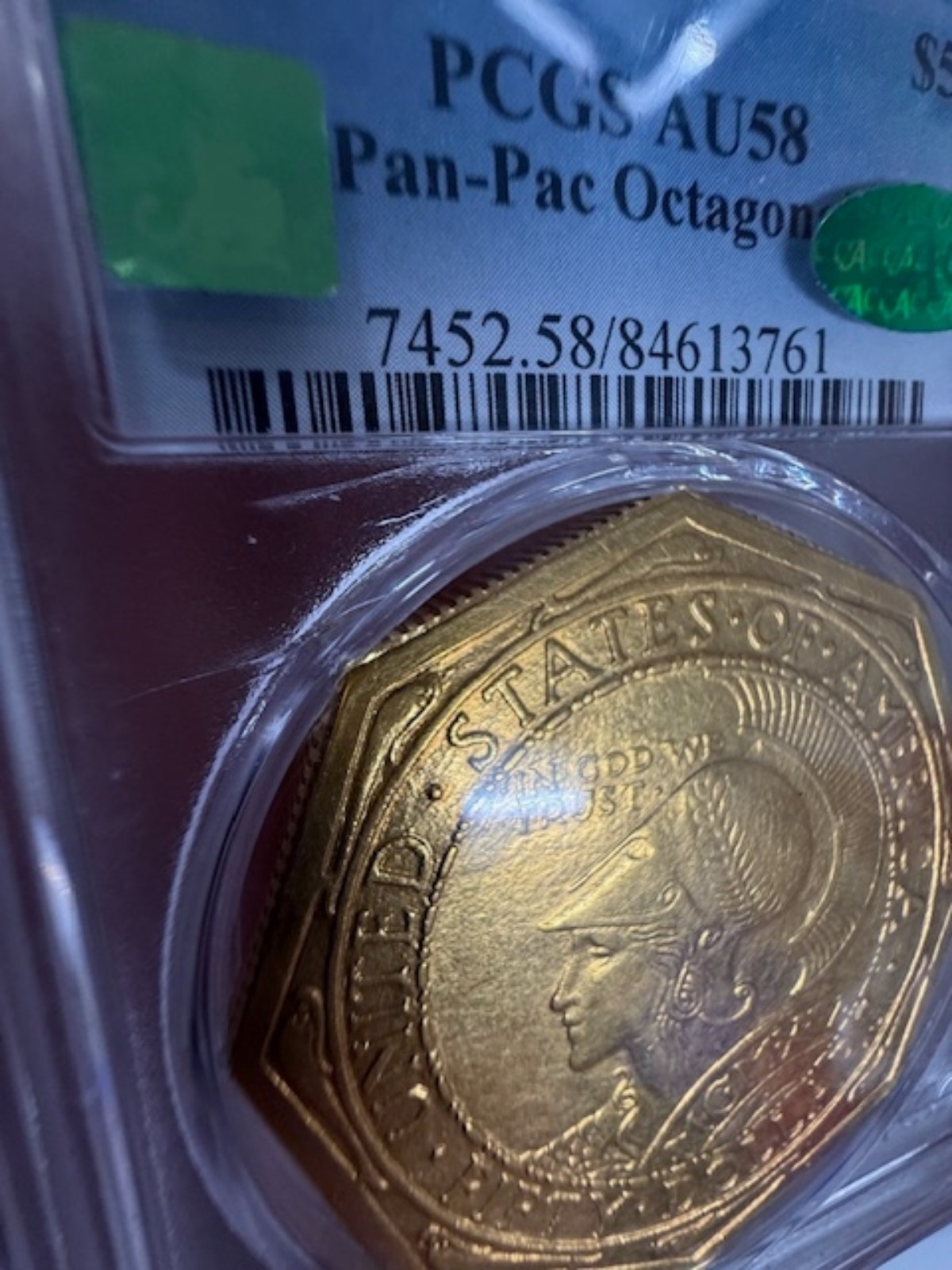 1915-S-$50-Panama-Pacific-Expo-Gold-Commemorative,-Octagonal